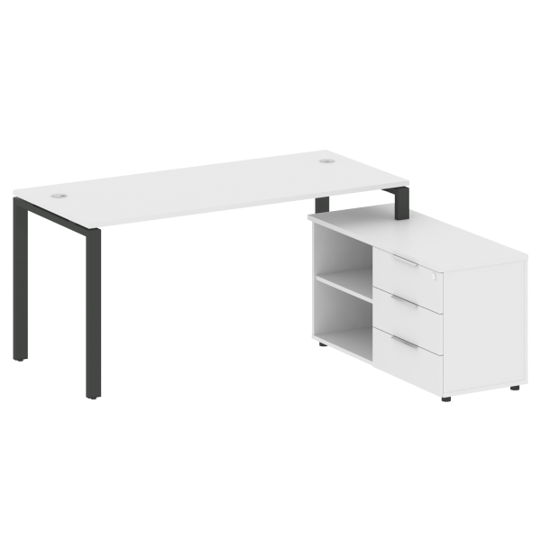 Рабочая станция с опорной тумбой правая Metal System Style БП.РС-СТС-2.4 Пр 1700x1520x750