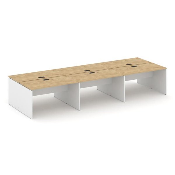 Рабочая станция 2-х сторонняя SN-D.DRS-064 (4740х1232х750) (Тиквуд Светлый/Белый)