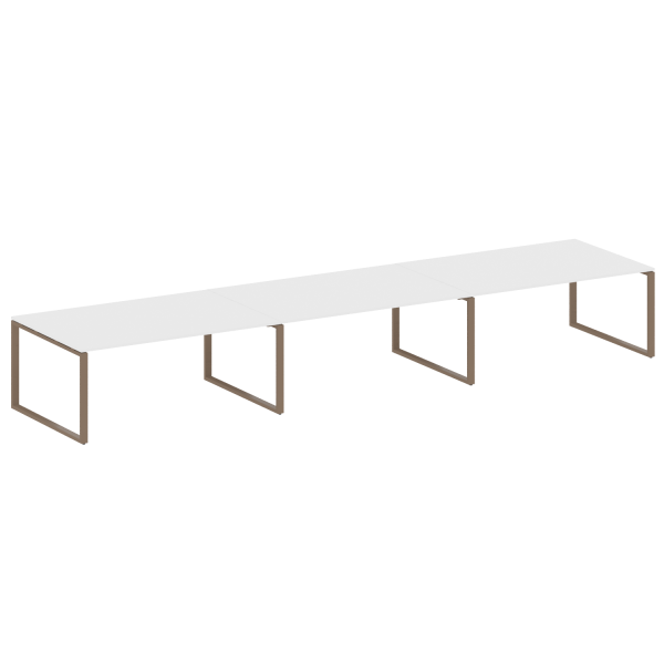 Переговорный стол 3 столешницы Metal System Style БО.ПРГ-3.5 5400x1235x750