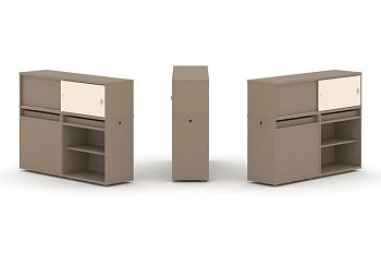 Тумба двойная + низкая надставка ES.NB.2N-13 (1500х410х1135)