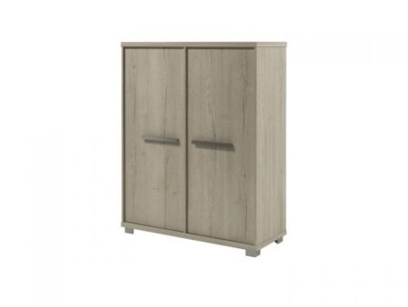 Шкаф двухсекционный с гардеробом Vestar Z-32-02 1232x500x1538 (Дуб Галифакс белый/Бетон Чикаго)