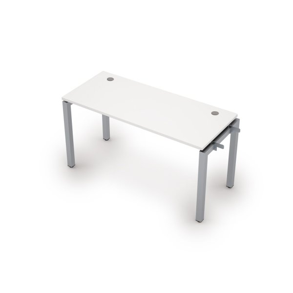 6МБН.5169  Линейная бенч-система, начальный модуль (1400x600x750) (Белый/Алюминий матовый)