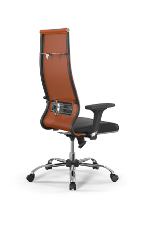 Кресло для руководителя Метта Sit 10 B1-163D - T+Extra /Km00/Wm12/D02P(M09.B21.G20.W01) (Черный | Оранжевый)