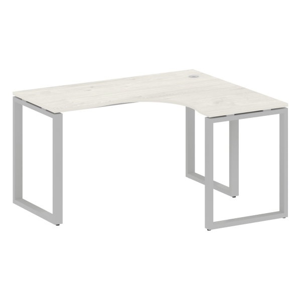 Стол криволинейный правый Metal System Style БО.СА-3 Пр 1400x1200x750 (Дуб Наварра/Серый металл)