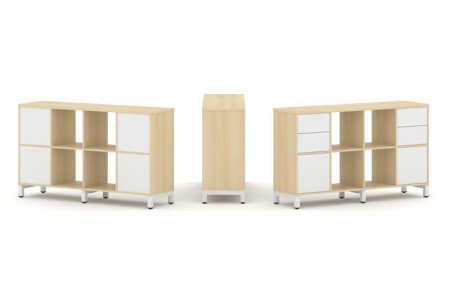 Набор стеллажа 1 сторонний, 2 яруса SN.NS-241 (1488х400х881)